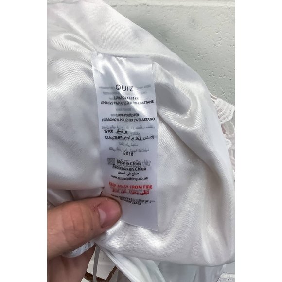 BNWT QUIZ Cream And Mocha Lace Ombre Bodycon Dress - Size 10 - Picture 6 of 6